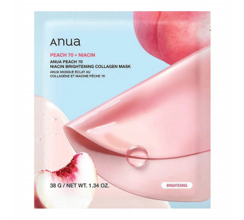 Anua Peach 70 niacin brightening collagen осветляющая гидрогелевая маска с персиком