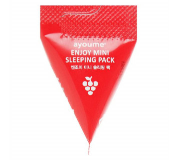 Ayoume enjoy mini ночная маска с красным вином 3г