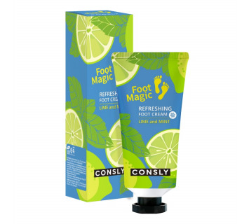 Consly Magic refreshing освежающий крем для ног с экстрактом лайма и маслом мяты 100мл