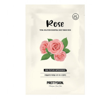 PrettySkin Total solution essential sheet mask rose тканевая маска с экстрактом розы 1шт