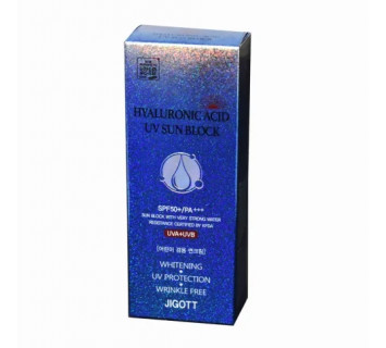 Jigott Hyaluronic acid UV sun block cream spf50+/pa+++ солнцезащитный крем с гиалуроновой кислотой 70ml