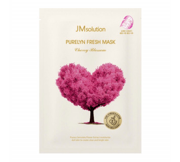 JM solution purelyn fresh mask cherry blossom тканевая маска для выравнивания тона с сакурой 1шт