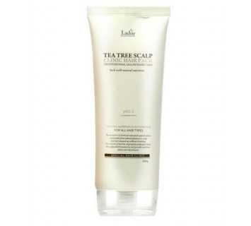 Lador teatree scalp clinic hair pack оздоравливающая маска с чайным деревом для кожи головы 200г