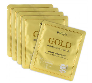 Petitfee gold hydrogel mask pack золотая гидрогелевая маска, 1шт