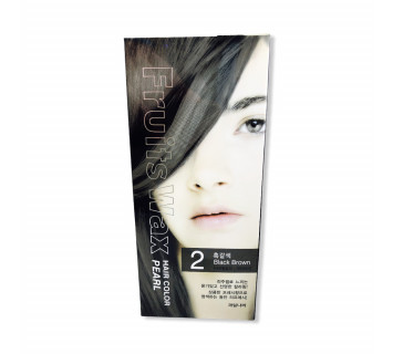 Welcos fruits wax fruits wax pearl hair color краска для волос 02 Dark brown