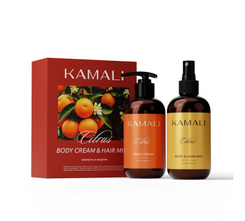 Kamali citrus набор из крема для тела и миста для волос и тела 250мл+250мл