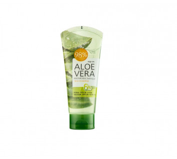 WELCOS Aloe vera moisture real cleansing foam увлажняющая пенка с алоэ вера 150g