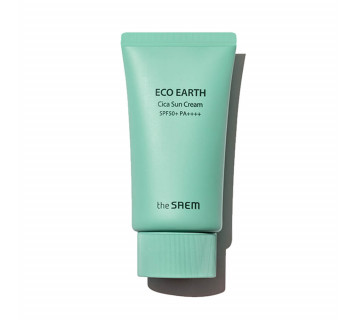 The Saem eco earth cica sun cream spf50+ pa++++ солнцезащитный крем для чувствительной кожи 50мл