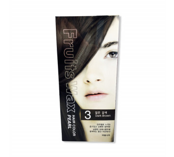 Welcos fruits wax pearl hair color краска для волос 03 Dark brown (темно-коричневый)