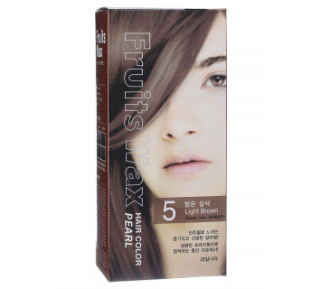 Welcos fruits wax fruits wax pearl hair color краска для волос 05 light brown (светло-коричневый)