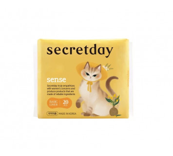 Secret day sense ультратонкие дышащие ежедневные гигиенические прокладки 20шт