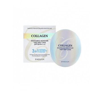 Enough Collagen whitening moisture two way cake spf30/pa+++ компактная пудра 13г+13г