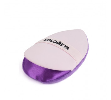 Solomeya Double-sided powder pocket puff, purple  пуховка двуxсторонняя для пудры и тон.основ