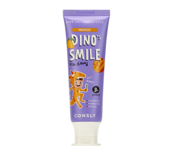 Consly  Dino's smile зубная паста гелевая детская c ксилитом и вкусом манго 60г
