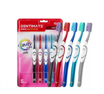 CLIO Dentimate daily cavity care elastic bristle набор зубных щеток 10шт