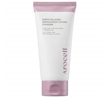 Arocell Super collagen ampoule pack to foam коллагеновая очищающая маска-пенка 120г