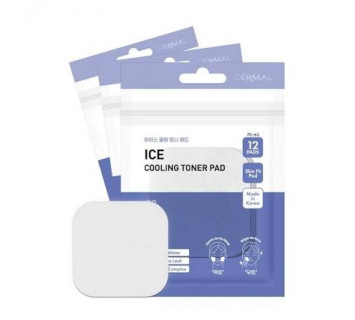 Dermal Ice cooling toner pad охлаждающие тонер-пэды 12шт